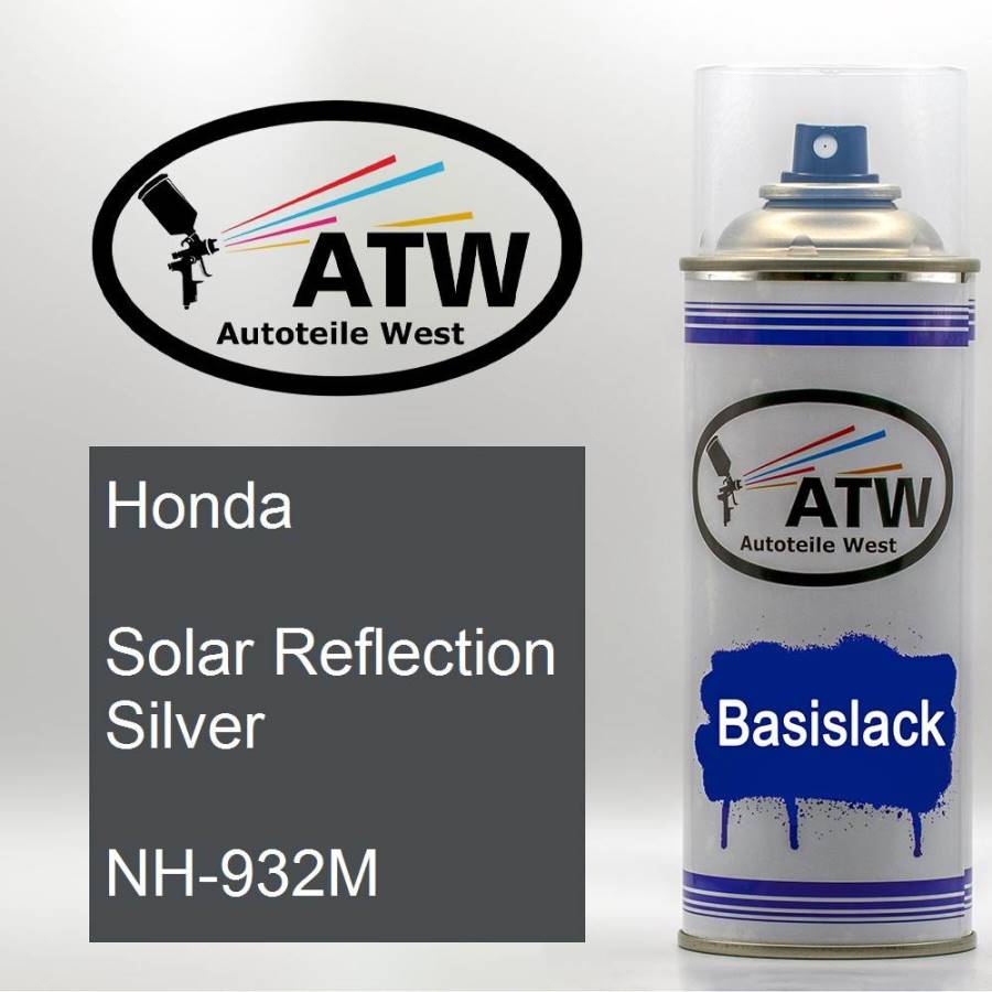 Honda, Solar Reflection Silver, NH-932M: 400ml Sprühdose, von ATW Autoteile West.